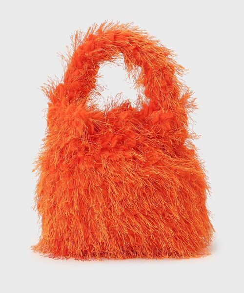 THE SHOP TK （ザ ショップ ティーケー ）の「フリンジボア巾着バッグ（ショルダーバッグ・レディース・オレンジ/ブラック・00）」の11枚目の写真