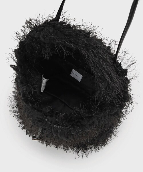 THE SHOP TK （ザ ショップ ティーケー ）の「フリンジボア巾着バッグ（ショルダーバッグ・レディース・オレンジ/ブラック・00）」の13枚目の写真