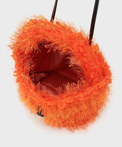 THE SHOP TK （ザ ショップ ティーケー ）の「フリンジボア巾着バッグ（ショルダーバッグ・レディース・オレンジ/ブラック・00）」の14枚目の写真