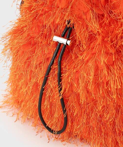 THE SHOP TK （ザ ショップ ティーケー ）の「フリンジボア巾着バッグ（ショルダーバッグ・レディース・オレンジ/ブラック・00）」の17枚目の写真