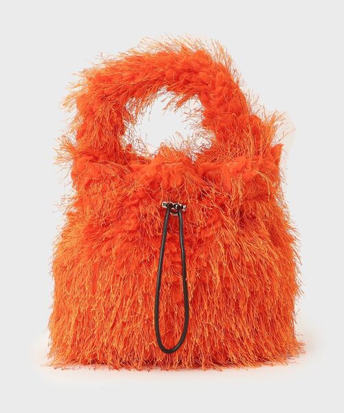 THE SHOP TK （ザ ショップ ティーケー ）の「フリンジボア巾着バッグ（ショルダーバッグ・レディース・オレンジ/ブラック・00）」の18枚目の写真