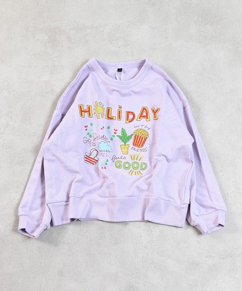 Life Support Products(ライフサポートプロダクツ)の「裏毛プリントトレーナー(スウェット・キッズ・マスタード/チャコール/ラベンダー/パープル/ホワイト系その他/ブラウン/グリーン/ターコイズブルー/オフホワイト/ブラック・80/90/95/100/110/120/130/140/150)」の10枚目の写真