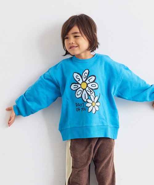 Life Support Products(ライフサポートプロダクツ)の「裏毛プリントトレーナー(スウェット・キッズ・マスタード/チャコール/ラベンダー/パープル/ホワイト系その他/ブラウン/グリーン/ターコイズブルー/オフホワイト/ブラック・80/90/95/100/110/120/130/140/150)」の8枚目の写真