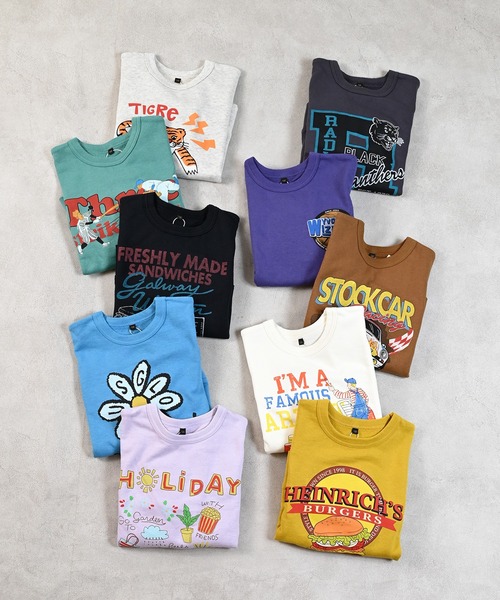 Life Support Products(ライフサポートプロダクツ)の「裏毛プリントトレーナー(スウェット・キッズ・マスタード/チャコール/ラベンダー/パープル/ホワイト系その他/ブラウン/グリーン/ターコイズブルー/オフホワイト/ブラック・80/90/95/100/110/120/130/140/150)」の19枚目の写真