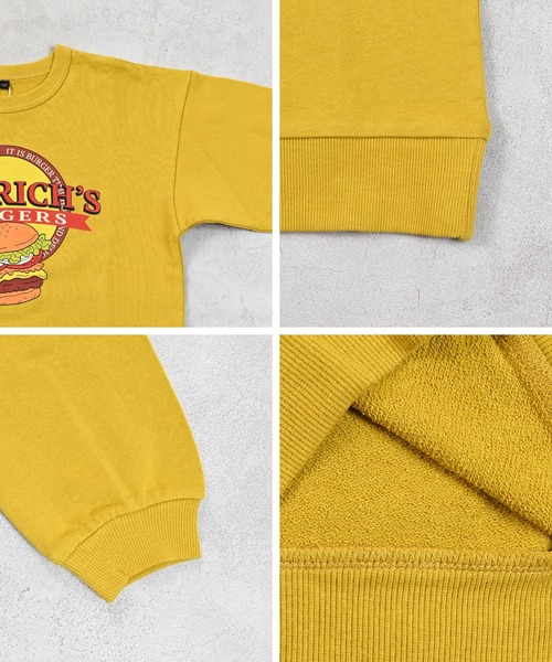 Life Support Products(ライフサポートプロダクツ)の「裏毛プリントトレーナー(スウェット・キッズ・マスタード/チャコール/ラベンダー/パープル/ホワイト系その他/ブラウン/グリーン/ターコイズブルー/オフホワイト/ブラック・80/90/95/100/110/120/130/140/150)」の14枚目の写真