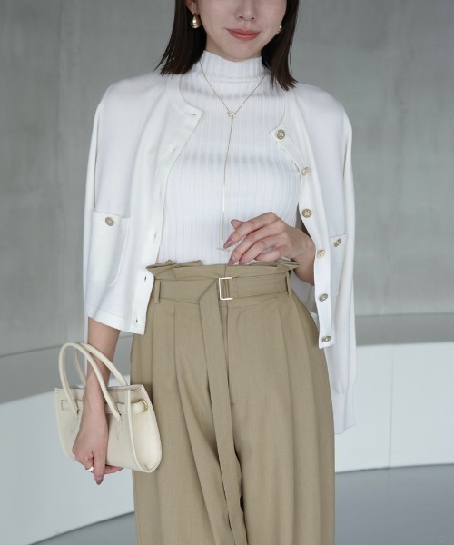 アニュアンス　ánuans ベーシックウールニットカーディガン ベーシックウールニットカーディガン