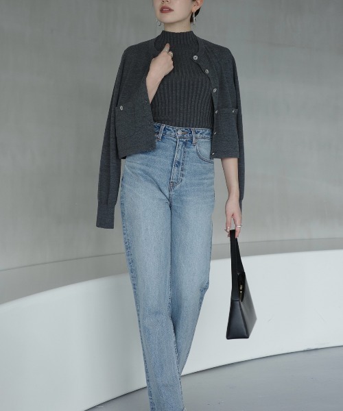 anuans（アニュアンス）の「ベーシックウールニットカーディガン（カーディガン/ボレロ・レディース・グレー/モカ/アイボリー/ブラック/ブラウン・FREE）」の14枚目の写真