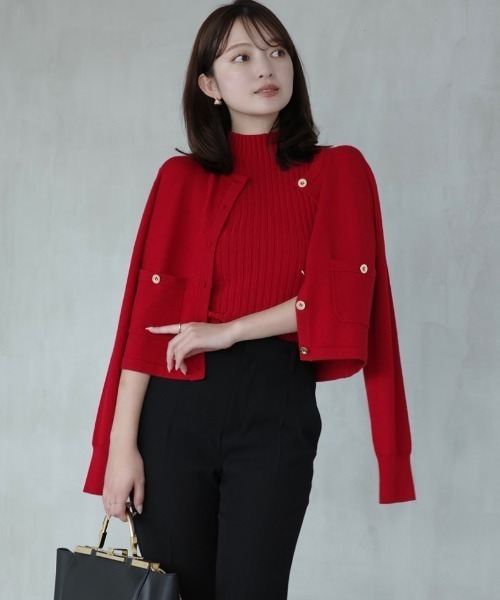 anuans（アニュアンス）の「ベーシックウールニットカーディガン（カーディガン/ボレロ・レディース・グレー/モカ/アイボリー/ブラック/ブラウン・FREE）」の16枚目の写真