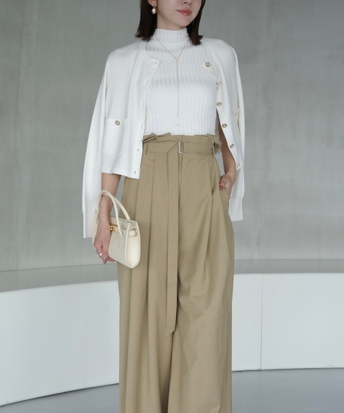 anuans（アニュアンス）の「ベーシックウールニットカーディガン（カーディガン/ボレロ・レディース・グレー/モカ/アイボリー/ブラック/ブラウン・FREE）」の15枚目の写真