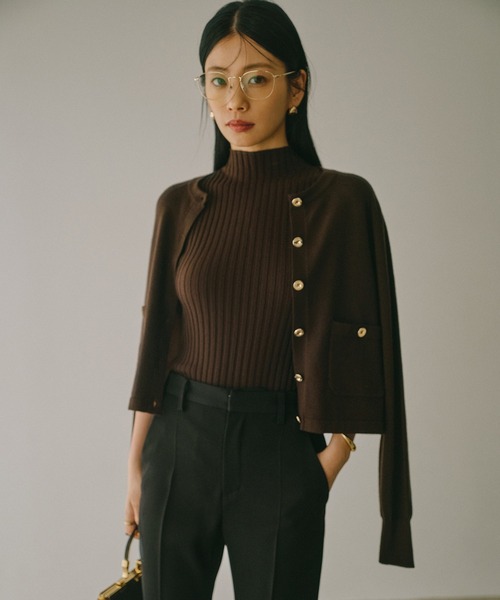 アニュアンス　ánuans ベーシックウールニットカーディガン ベーシックウールニットカーディガン