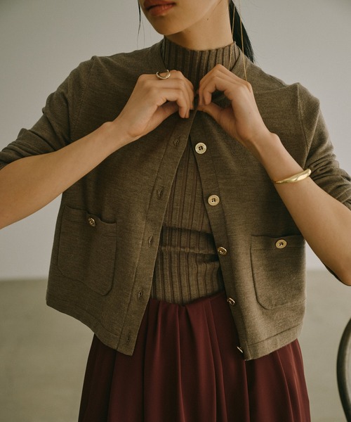 セール】ベーシックウールニットカーディガン（カーディガン/ボレロ