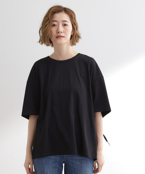 grove(グローブ)の「後ろ姿で魅せる バックドロストシャーリングTシャツ(Tシャツ/カットソー・レディース・ライトグレー/ブラック/ブラウン系・05/01/02/03/04)」の8枚目の写真