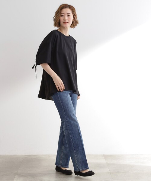 grove(グローブ)の「後ろ姿で魅せる バックドロストシャーリングTシャツ(Tシャツ/カットソー・レディース・ライトグレー/ブラック/ブラウン系・05/01/02/03/04)」の10枚目の写真