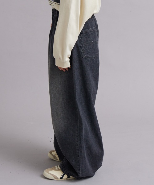PAIRMANON STREET（ペアマノンストリート）の「カーブ デニム パンツ【PAIRMANON STREET】（デニムパンツ・キッズ・ブラック/ブルー/インディゴブルー・160/150/110/100/90/140/130/120）」の4枚目の写真