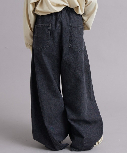 PAIRMANON STREET（ペアマノンストリート）の「カーブ デニム パンツ【PAIRMANON STREET】（デニムパンツ・キッズ・ブラック/ブルー/インディゴブルー・160/150/110/100/90/140/130/120）」の5枚目の写真