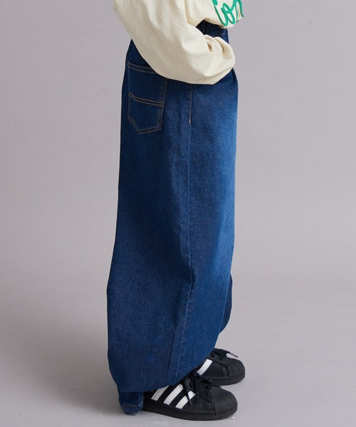 PAIRMANON STREET（ペアマノンストリート）の「カーブ デニム パンツ【PAIRMANON STREET】（デニムパンツ・キッズ・ブラック/ブルー/インディゴブルー・160/150/110/100/90/140/130/120）」の7枚目の写真