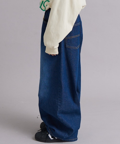 PAIRMANON STREET（ペアマノンストリート）の「カーブ デニム パンツ【PAIRMANON STREET】（デニムパンツ・キッズ・ブラック/ブルー/インディゴブルー・160/150/110/100/90/140/130/120）」の8枚目の写真