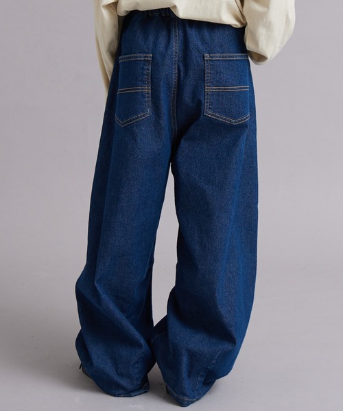 PAIRMANON STREET（ペアマノンストリート）の「カーブ デニム パンツ【PAIRMANON STREET】（デニムパンツ・キッズ・ブラック/ブルー/インディゴブルー・160/150/110/100/90/140/130/120）」の9枚目の写真