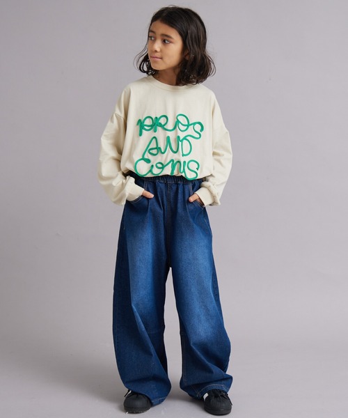 PAIRMANON STREET（ペアマノンストリート）の「カーブ デニム パンツ【PAIRMANON STREET】（デニムパンツ・キッズ・ブラック/ブルー/インディゴブルー・160/150/110/100/90/140/130/120）」の10枚目の写真