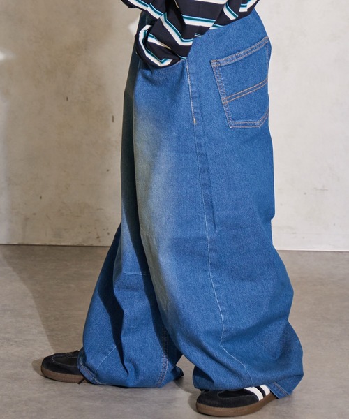 PAIRMANON STREET（ペアマノンストリート）の「カーブ デニム パンツ【PAIRMANON STREET】（デニムパンツ・キッズ・ブラック/ブルー/インディゴブルー・160/150/110/100/90/140/130/120）」の12枚目の写真