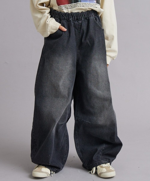 PAIRMANON STREET（ペアマノンストリート）の「カーブ デニム パンツ【PAIRMANON STREET】（デニムパンツ・キッズ・ブラック/ブルー/インディゴブルー・160/150/110/100/90/140/130/120）」の11枚目の写真