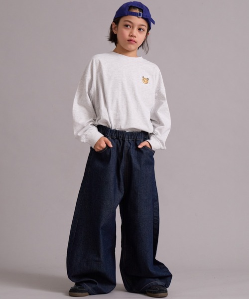 PAIRMANON STREET（ペアマノンストリート）の「カーブ デニム パンツ【PAIRMANON STREET】（デニムパンツ・キッズ・ブラック/ブルー/インディゴブルー・160/150/110/100/90/140/130/120）」の18枚目の写真