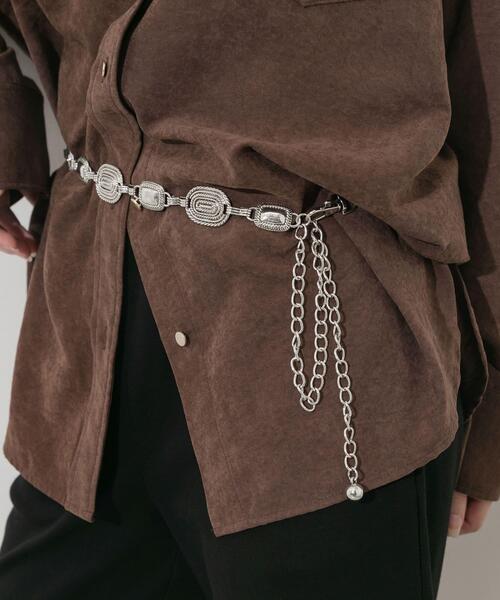 SMELLY（スメリー）の「コンチョチェーンベルト（ベルト・レディース・シルバー系その他/シルバー/その他1・-）」の4枚目の写真