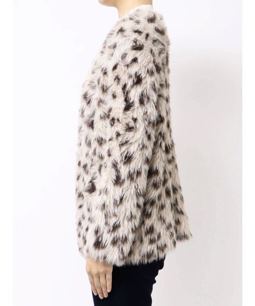 MERCURYDUO（マーキュリーデュオ）の「ファーライクシャギーミドルカーディガン（カーディガン/ボレロ・レディース・ブラウン/オフホワイト/その他1・FREE）」の13枚目の写真