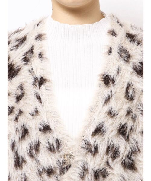 MERCURYDUO（マーキュリーデュオ）の「ファーライクシャギーミドルカーディガン（カーディガン/ボレロ・レディース・ブラウン/オフホワイト/その他1・FREE）」の11枚目の写真