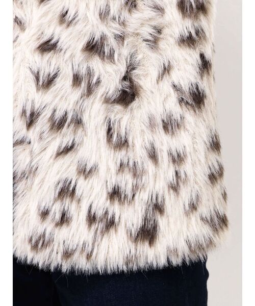 MERCURYDUO（マーキュリーデュオ）の「ファーライクシャギーミドルカーディガン（カーディガン/ボレロ・レディース・ブラウン/オフホワイト/その他1・FREE）」の9枚目の写真