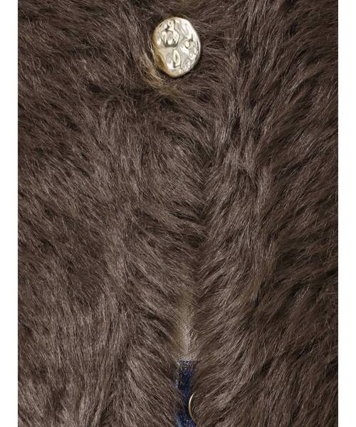 MERCURYDUO（マーキュリーデュオ）の「ファーライクシャギーミドルカーディガン（カーディガン/ボレロ・レディース・ブラウン/オフホワイト/その他1・FREE）」の5枚目の写真