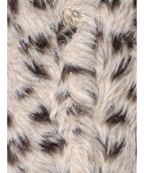 MERCURYDUO（マーキュリーデュオ）の「ファーライクシャギーミドルカーディガン（カーディガン/ボレロ・レディース・ブラウン/オフホワイト/その他1・FREE）」の4枚目の写真