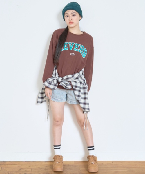 LOVETOXIC（ラブトキシック）の「【GOODPRICE】【LTXC】ロゴルーズ長袖Tシャツ（Tシャツ/カットソー・キッズ・ブラウン/グリーン/ホワイト系その他/ブラック・L:160cm/130cm/S:140cm/M:150cm）」の5枚目の写真