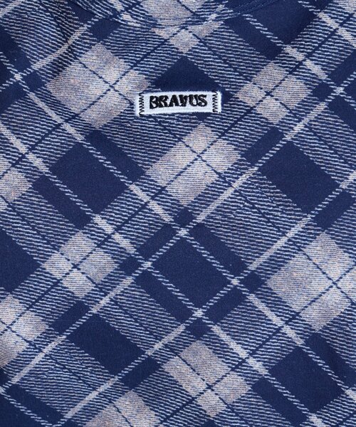 Kastane（カスタネ）の「【新色追加/無地&チェック/2WAY】ホルターキャミSET（Tシャツ/カットソー・レディース・ネイビー/グレー/ブラウン/ダークブルー・FREE）」の14枚目の写真