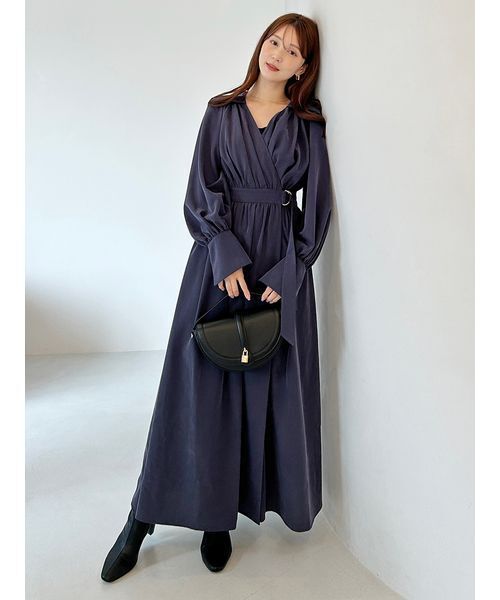 SNIDELカシュクールシャツワンピース バリエカシュクールシャツワンピース（ワンピース）｜SNIDEL