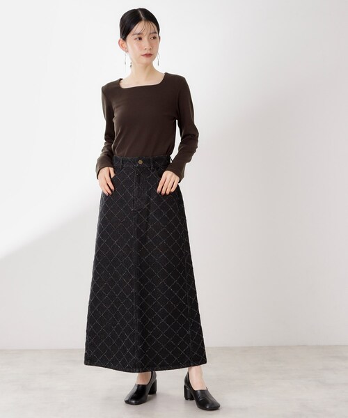 THE SHOP TK (ザ ショップ ティーケー )の「スクエアネックカットソー【洗濯機OK】(Tシャツ/カットソー・レディース・アイボリー/ブラック/ダークブラウン・12/13)」の14枚目の写真