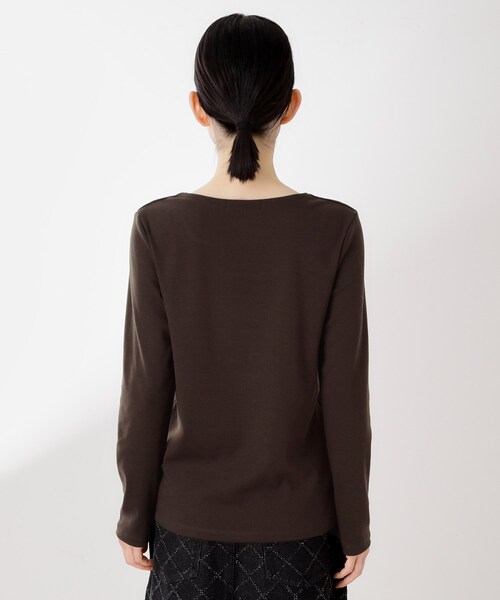 THE SHOP TK (ザ ショップ ティーケー )の「スクエアネックカットソー【洗濯機OK】(Tシャツ/カットソー・レディース・アイボリー/ブラック/ダークブラウン・12/13)」の18枚目の写真