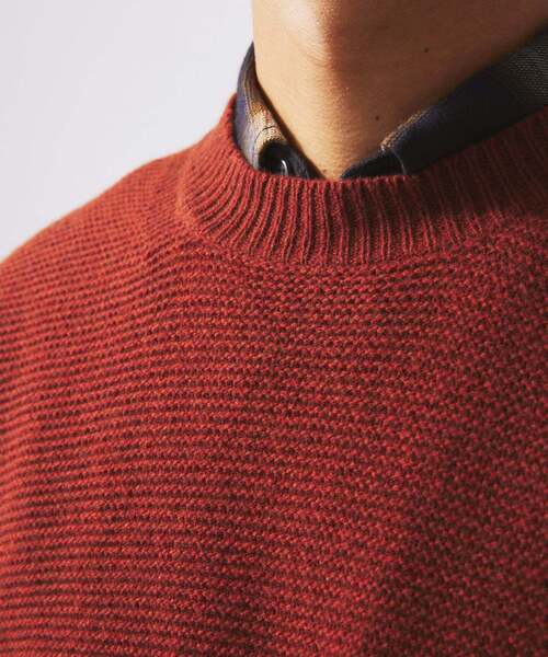 JOURNAL STANDARD relume（ジャーナルスタンダード　レリューム）の「ハミルトン ウール ガーター クルーネック ニット（ニット/セーター・メンズ・パープル/レンガ/ブラック系その他/グレー/アイボリー・LARGE/MEDIUM/SMALL）」の11枚目の写真