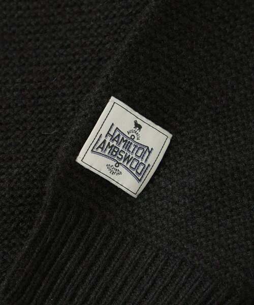 JOURNAL STANDARD relume（ジャーナルスタンダード　レリューム）の「ハミルトン ウール ガーター クルーネック ニット（ニット/セーター・メンズ・パープル/レンガ/ブラック系その他/グレー/アイボリー・LARGE/MEDIUM/SMALL）」の19枚目の写真