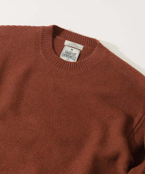 JOURNAL STANDARD relume（ジャーナルスタンダード　レリューム）の「ハミルトン ウール ガーター クルーネック ニット（ニット/セーター・メンズ・パープル/レンガ/ブラック系その他/グレー/アイボリー・LARGE/MEDIUM/SMALL）」の22枚目の写真