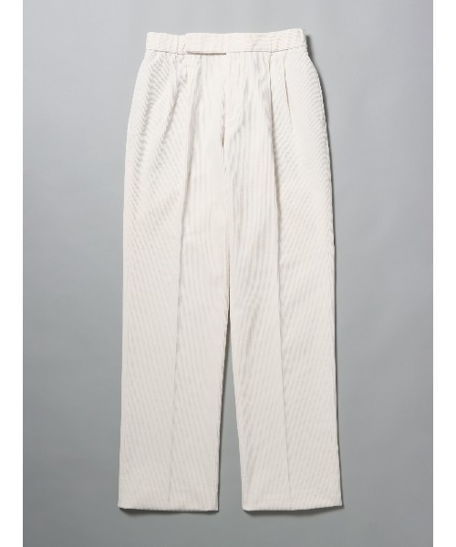 GOOVI(グービ)の「GOOVI ツータックストレートパンツ ハイカウントコーデュロイ(スラックス・メンズ・ホワイト系・1/2/3)」の1枚目の写真