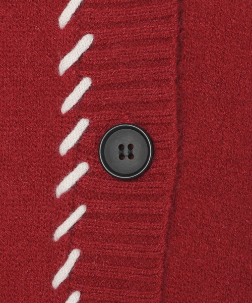 LEPSIM（レプシィム）の「5ゲージハンドステッチVカーディガン　595543（カーディガン/ボレロ・レディース・ブラック/オフホワイト/グレー/レッド・FREE）」の13枚目の写真