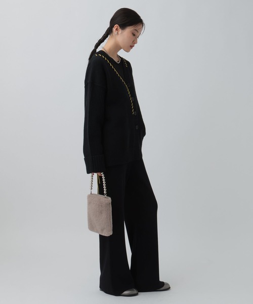 LEPSIM（レプシィム）の「5ゲージハンドステッチVカーディガン　595543（カーディガン/ボレロ・レディース・ブラック/オフホワイト/グレー/レッド・FREE）」の20枚目の写真