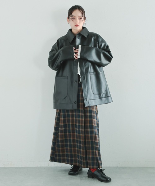 RAGEBLUE（レイジブルー）の「ルーズカバーオール/セットアップ対応（ブルゾン・レディース・ブラウン系/グレー系/ブラック系・FREE）」の5枚目の写真