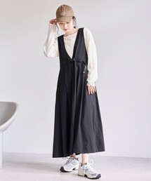 coen（コーエン）の「【C.mt】撥水 Vネックジャンスカ（ワンピース）」