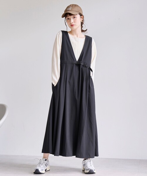 セール】【C.mt】撥水 Vネックジャンスカ（ワンピース）｜coen