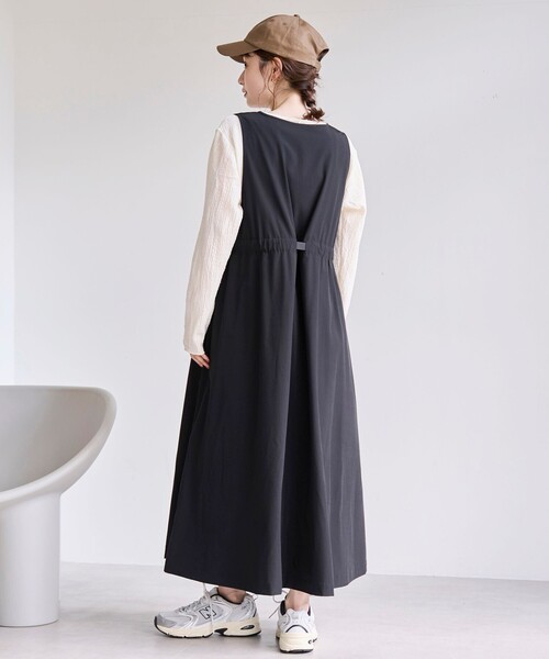 coen(コーエン)の「【C.mt】撥水 Vネックジャンスカ(ワンピース・レディース・オリーブ/ブラック/その他1・L/M)」の5枚目の写真