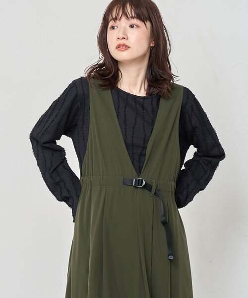 coen(コーエン)の「【C.mt】撥水 Vネックジャンスカ(ワンピース・レディース・オリーブ/ブラック/その他1・L/M)」の13枚目の写真