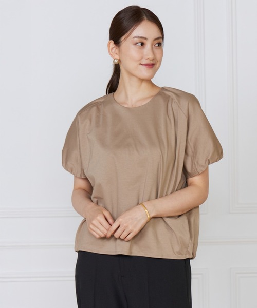 LE SOUK(ルスーク)の「ドルマンスリーブカットプルオーバー(Tシャツ/カットソー・レディース・キャメル/ブラック/パープル・フリー)」の3枚目の写真