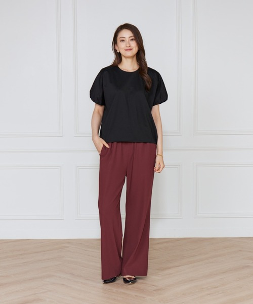 LE SOUK(ルスーク)の「ドルマンスリーブカットプルオーバー(Tシャツ/カットソー・レディース・キャメル/ブラック/パープル・フリー)」の4枚目の写真